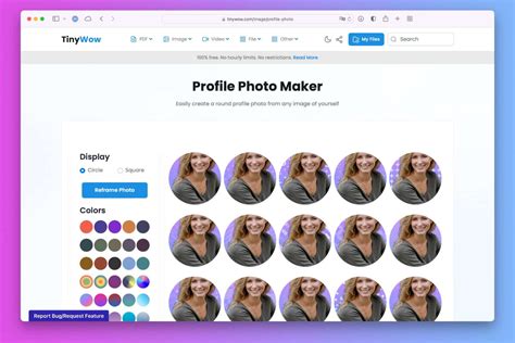 沒有個人頭像|「TinyWow Profile Photo Maker」可方可圓的頭像產生器，自動。